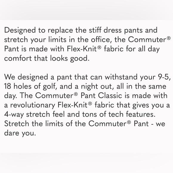 NWT RHONE Commuter Pant Classic Pants Golf Business Casual Pants color Stone - Picture 6 of 9